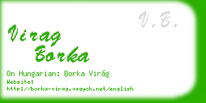 virag borka business card