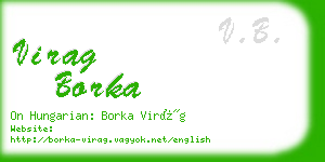 virag borka business card